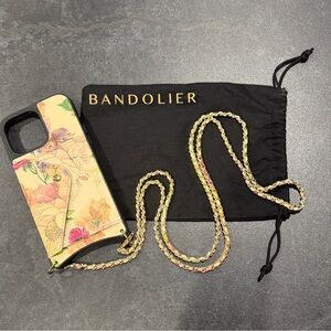 NWT Bandolier iPhone 14 Pro Max  Phone Case with gold Chain